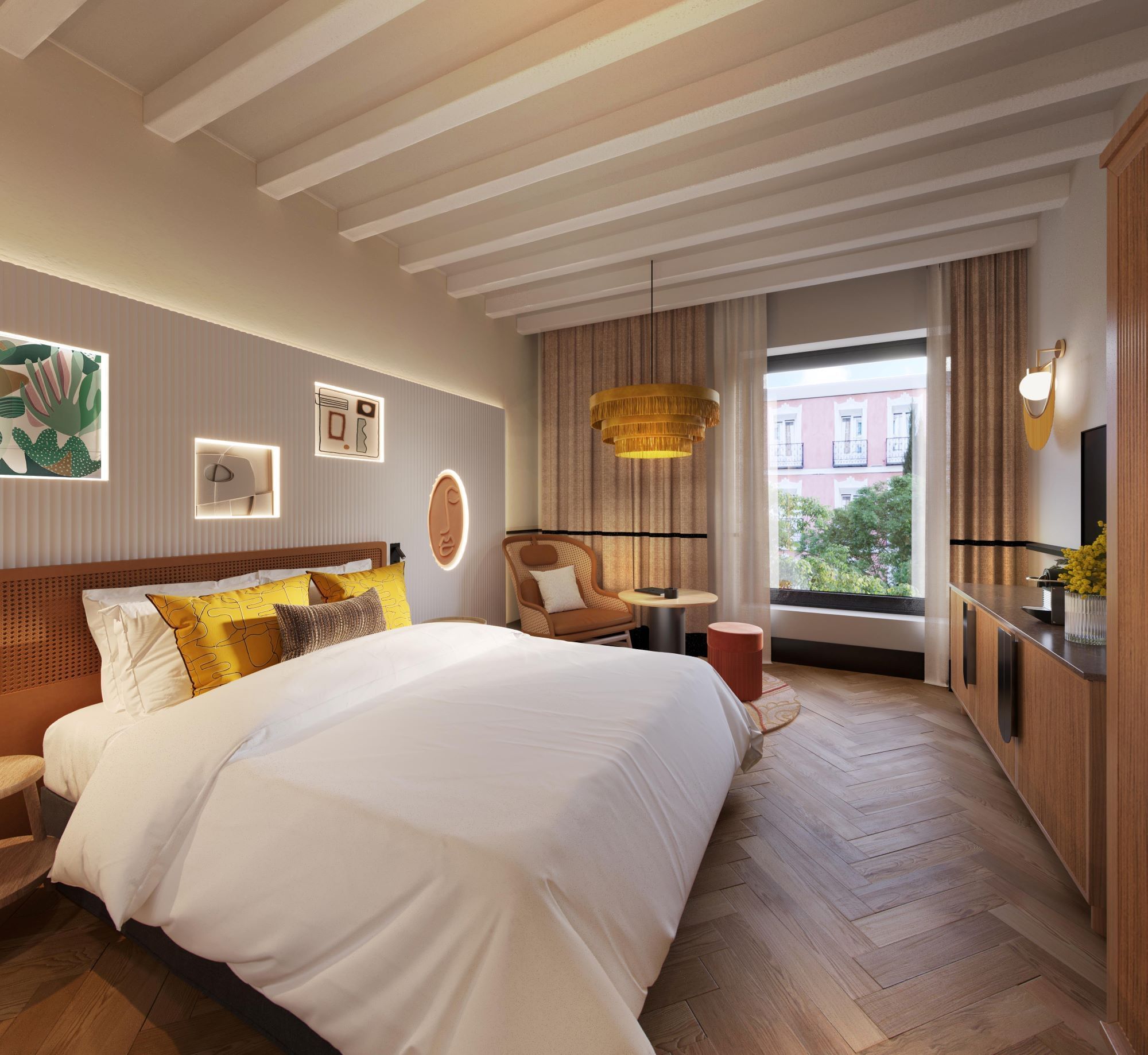 Instalación eléctrica en habitaciones del Hotel Urban Hive Madrid